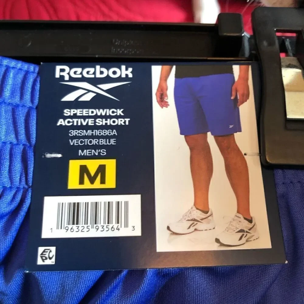 REEBOK - NWT - M Sz Medium Speedwick Active Shorts in Victor Blue. POCKETS!